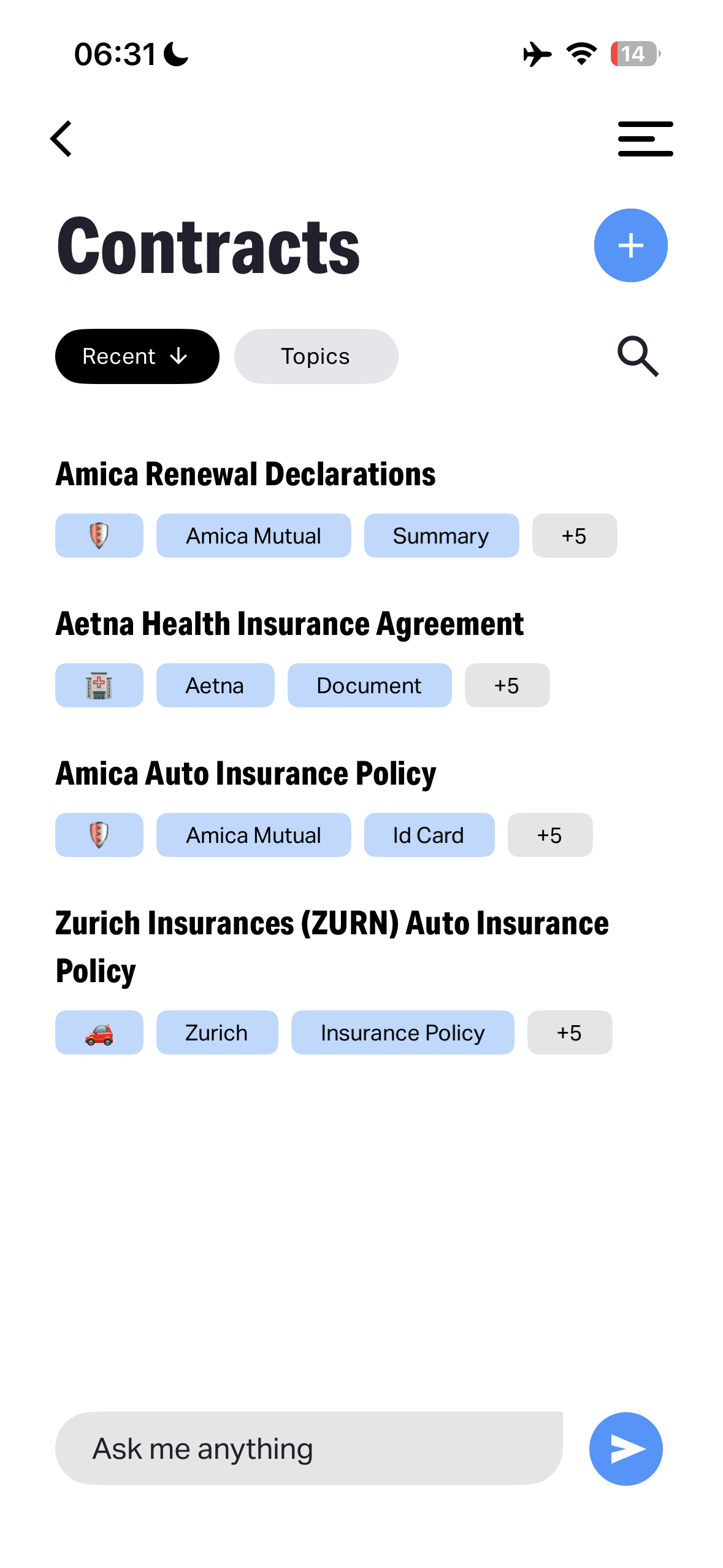 Trustbook mobile contracts list
