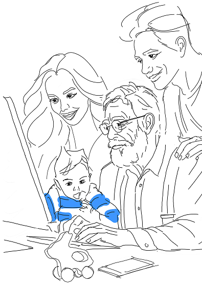 Trustbook Family Illustration